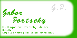 gabor portschy business card